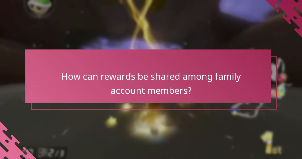 How can rewards be shared among family account members?