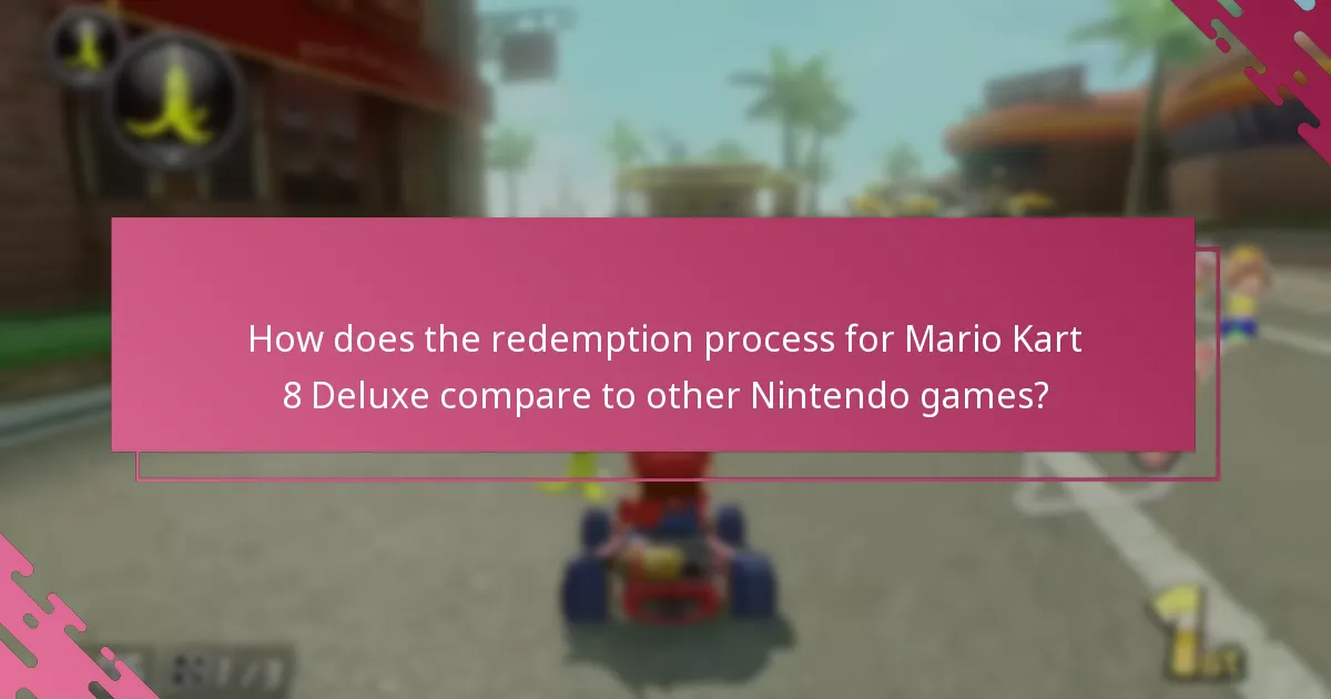 What are the usage guidelines for redeemed gift cards in Mario Kart 8 Deluxe?