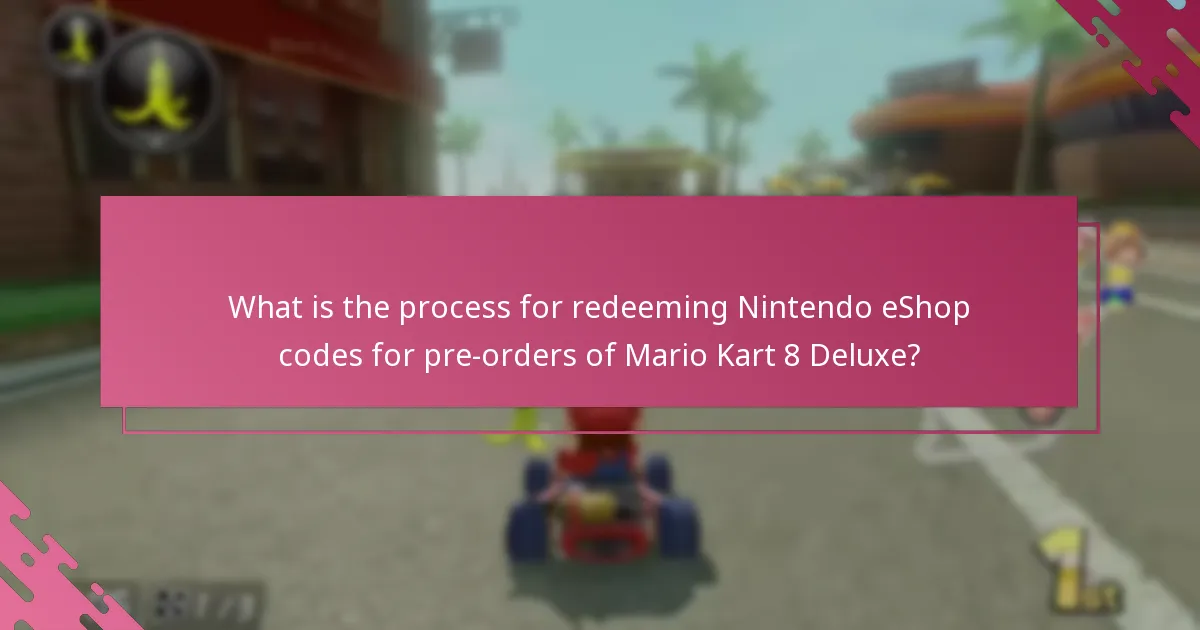 What restrictions apply to Nintendo eShop code redemption for pre-orders?
